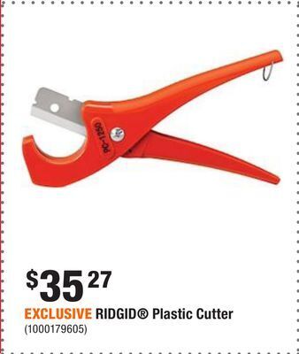 Home Depot Exclusive ridgid® plastic cutter offer