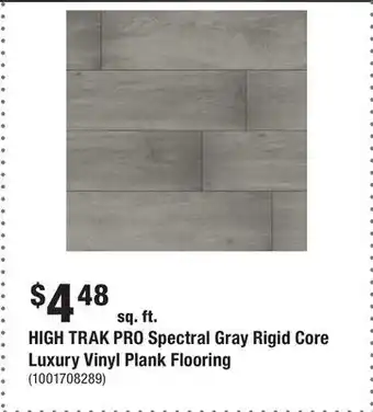 Home Depot High trak pro spectral gray rigid core luxury vinyl plank flooring offer