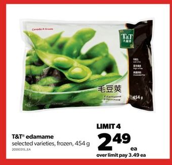 Real Canadian Superstore T&t® edamame, 454 g offer