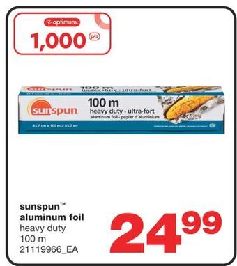 Wholesale Club Sunspun™ aluminum foil, 100 m offer