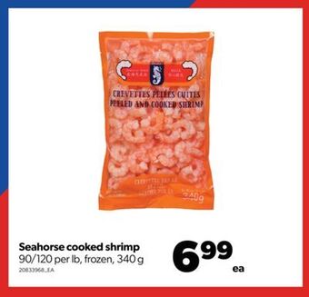 Real Canadian Superstore Seahorse cooked shrimp, 90/120 per lb, 340 g offer