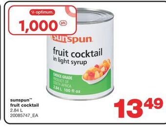 Wholesale Club Sunspun™ fruit cocktail, 2.84 l offer