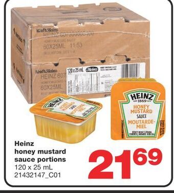 Wholesale Club Heinz honey mustard sauce portions, 120 x 25 ml offer