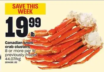Zehrs Markets Canadian snow crab clusters offer