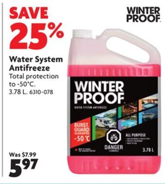 Home Hardware Water system antifreeze offer