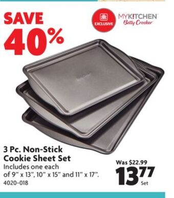 Home Hardware 3 pc. non-stick cookie sheet set offer
