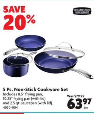 Home Hardware 5 pc. non-stick cookware set offer