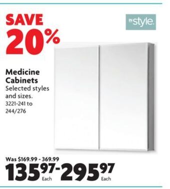 Home Hardware Medicine cabinets offer