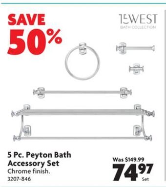 Home Hardware 5 pc. peyton bath accessory set offer