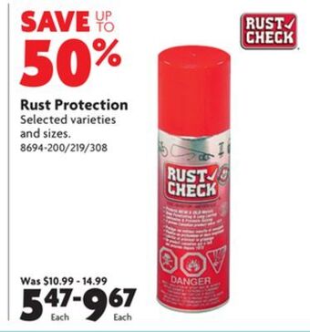Home Hardware Rust protection offer