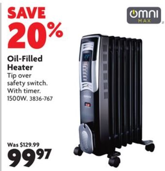 Home Hardware Oil-filled heater offer