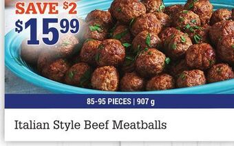 M & M Food Market Italian style beef meatballs offer
