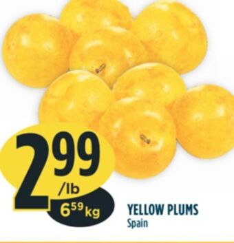 Marché Adonis Yellow plums offer