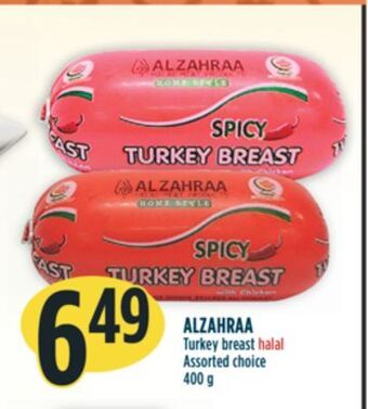 Marché Adonis Alzahraa turkey breast halal offer