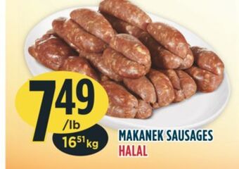 Marché Adonis Makanek sausages halal offer
