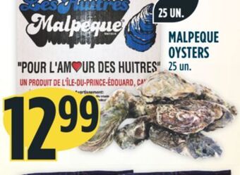 Marché Adonis Malpeque oysters offer