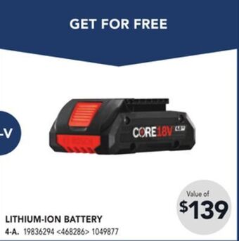 RONA Bosch lithium-ion battery offer