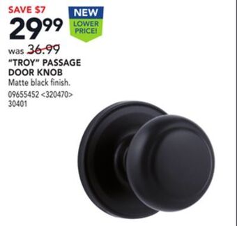 RONA Weiser "troy" passage door knob offer
