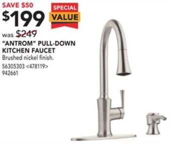 RONA Pfister "antrom" pull-down kitchen faucet offer