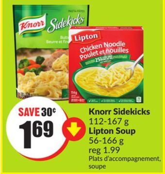 FreshCo Knorr sidekicks 112-167 g lipton soup 56-166 g offer