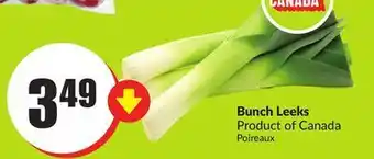 FreshCo Bunch leeks product of canada offer