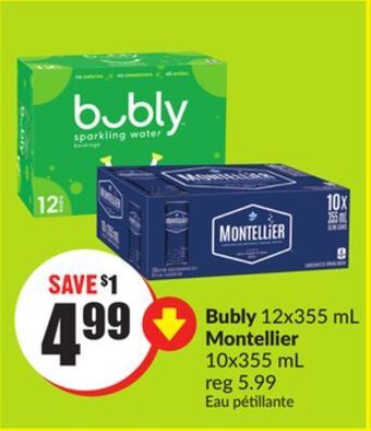 FreshCo Bubly 12x355 ml montellier 10x355 ml offer