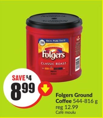 FreshCo Folgers ground coffee 544-816 g offer