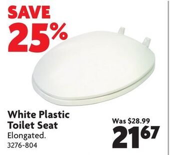 Home Hardware White plastic toilet seat offer