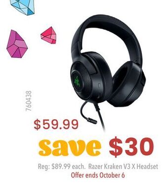 GameStop Razer kraken v3 x headset offer
