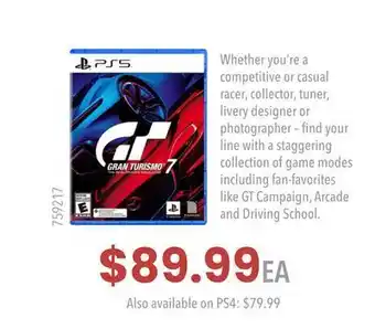 GameStop Sony ps5 gran turismo 7 – playstation 5 offer