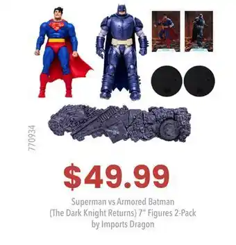 GameStop Superman vs armored batman (the dark knight returns) 7" figures 2-pack by imports dragon offer