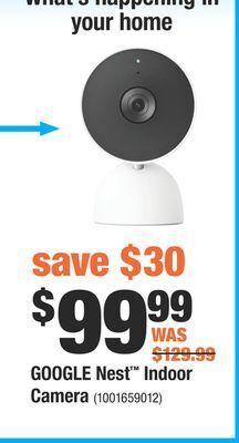 Home Depot Google nest™ indoor camera offer