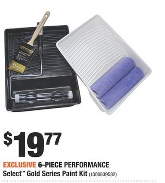 Home Depot 6-piece performance select™ gold series paint kit offer