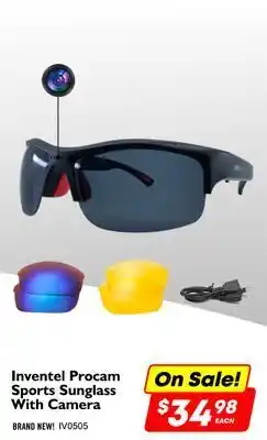 Factory Direct Inventel procam sports sunglass with camera offer