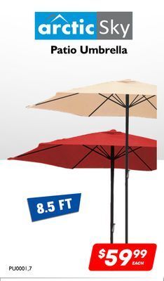 Factory Direct Arctic sky patio umbrella 8.5 ft offer