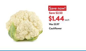 Walmart Cauliflower offer