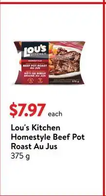 Walmart Lou's kitchen homestyle beef pot roast au jus offer