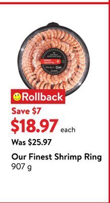 Walmart Our finest shrimp ring offer