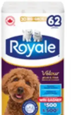 Walmart Royale velour ultra plush toilet paper, 20 triple plus equal 62 rolls offer