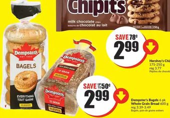 FreshCo Dempster's bagels, whole grain bread offer