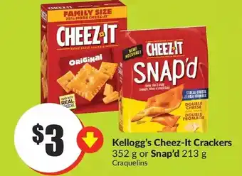 FreshCo Kellogg's cheez-it crackers or snap'd offer