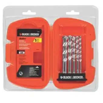 Lowe's Black+decker 5-piece bullet speed tip masonry drill bit set offer
