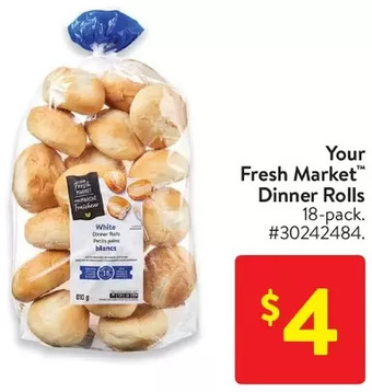Walmart Your fresh market dinner rolls offer