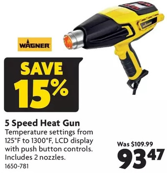 Home Hardware 5 speed heat gun offer