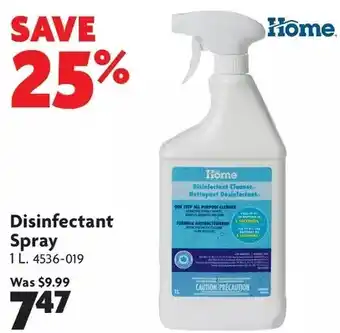 Home Hardware Disinfectant spray offer
