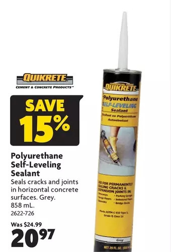 Home Hardware Polyurethane self-leveling sealant offer