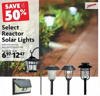 Home Hardware Reactor solar lights offer