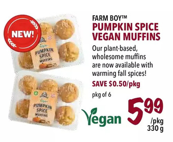 Farm Boy Farm boy pumpkin spice vegan muffins offer