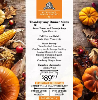 Farm Boy Farm boy indulgence dinner for two offer