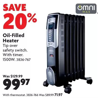 Home Hardware Oil-filled heater | with thermostat offer